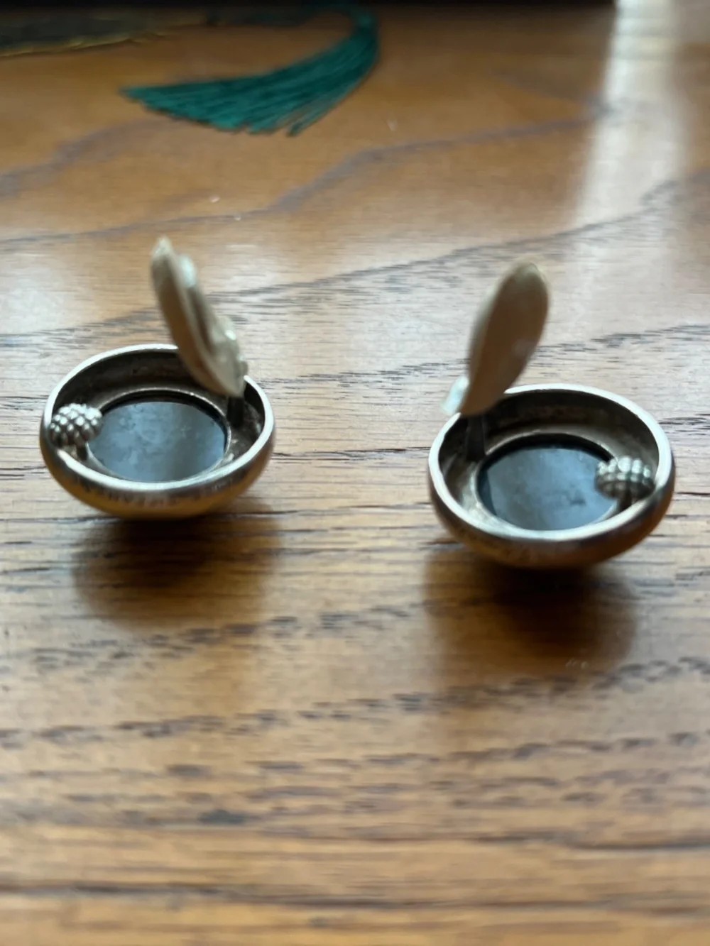 Tiffany Sterling silver and Onyx clip earrings